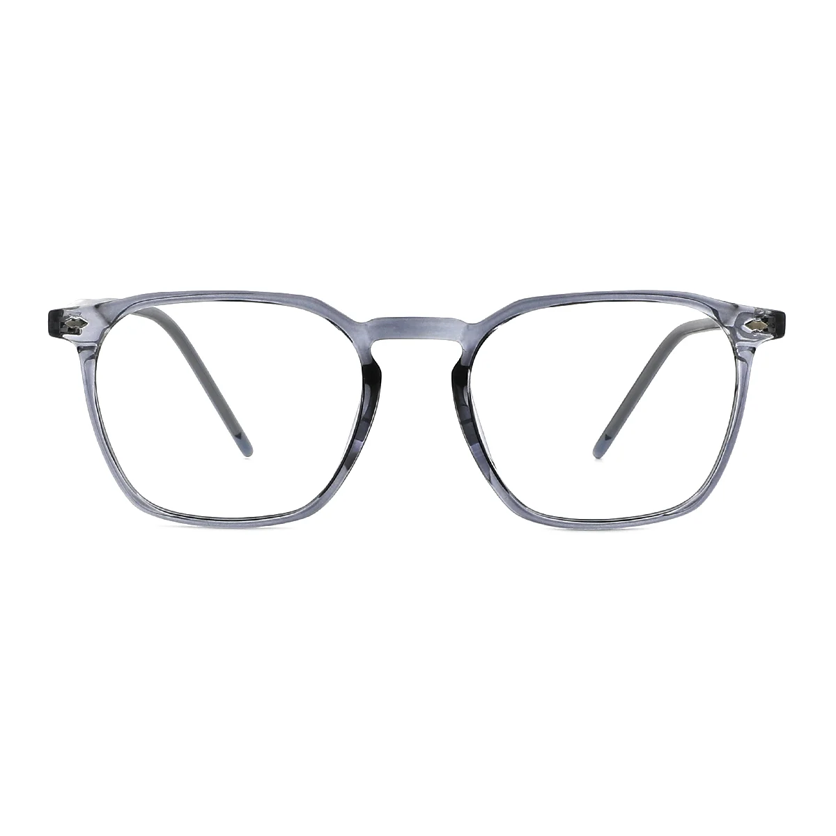 Frame Color:gray Grey Rectangle Simple Classic Daily Eyeglasses | WhereLight