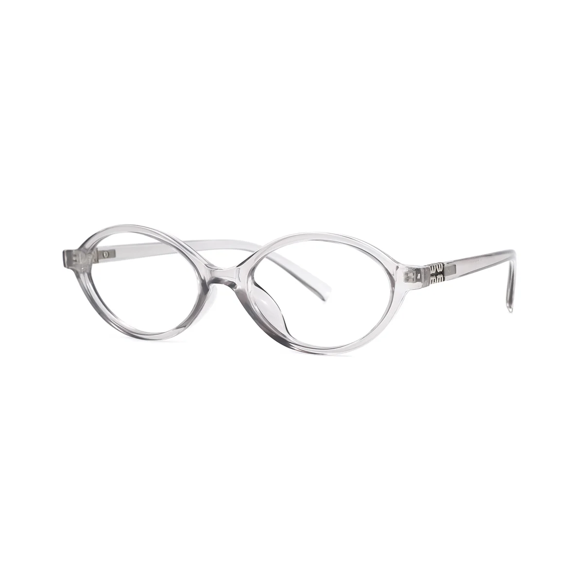 Frame Color:gray Grey Oval Simple Classic Daily Eyeglasses | WhereLight